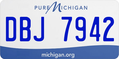 MI license plate DBJ7942