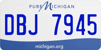 MI license plate DBJ7945