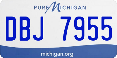 MI license plate DBJ7955