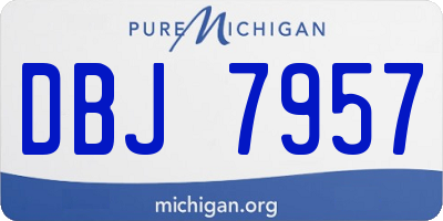 MI license plate DBJ7957