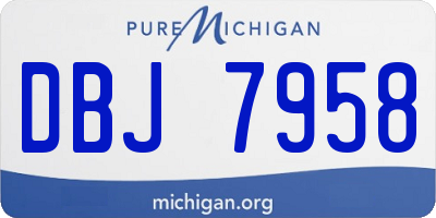 MI license plate DBJ7958