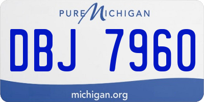 MI license plate DBJ7960