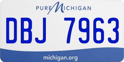 MI license plate DBJ7963
