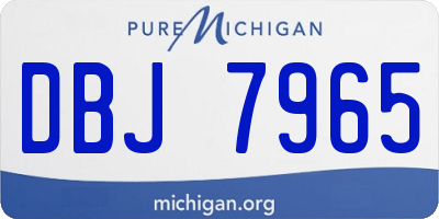 MI license plate DBJ7965