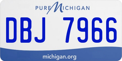 MI license plate DBJ7966
