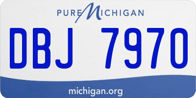 MI license plate DBJ7970