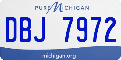 MI license plate DBJ7972