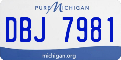 MI license plate DBJ7981