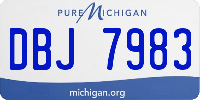 MI license plate DBJ7983