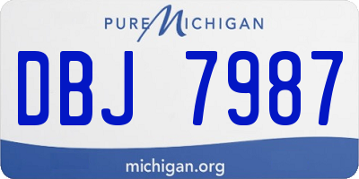 MI license plate DBJ7987