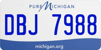 MI license plate DBJ7988