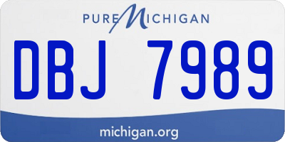 MI license plate DBJ7989