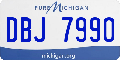 MI license plate DBJ7990