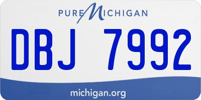 MI license plate DBJ7992