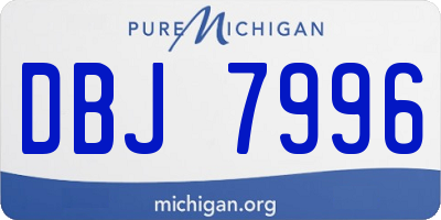 MI license plate DBJ7996