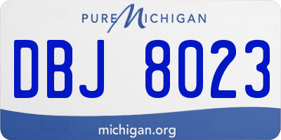 MI license plate DBJ8023