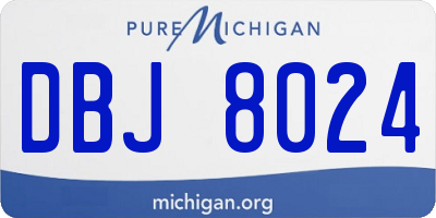 MI license plate DBJ8024