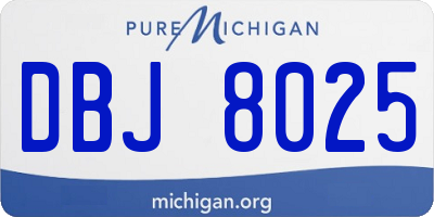 MI license plate DBJ8025