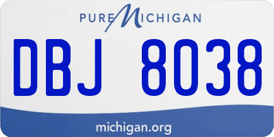 MI license plate DBJ8038