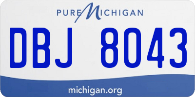 MI license plate DBJ8043