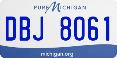 MI license plate DBJ8061