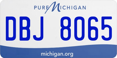 MI license plate DBJ8065