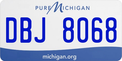 MI license plate DBJ8068