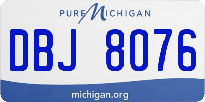 MI license plate DBJ8076