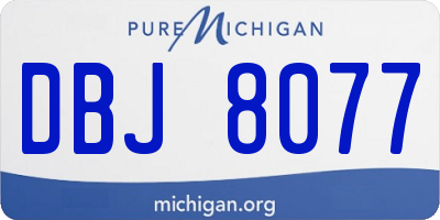 MI license plate DBJ8077