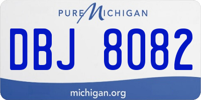 MI license plate DBJ8082