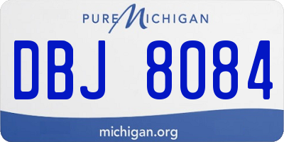 MI license plate DBJ8084