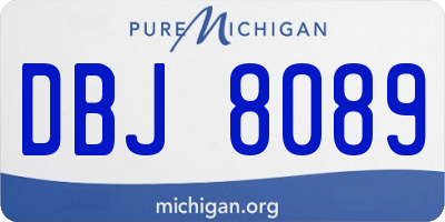 MI license plate DBJ8089