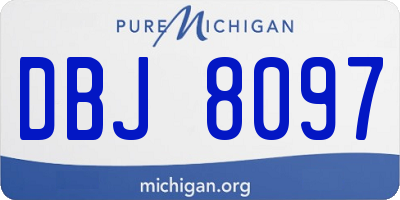 MI license plate DBJ8097