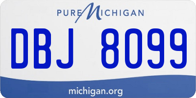 MI license plate DBJ8099