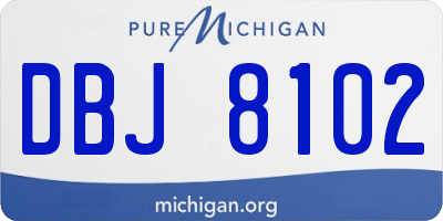 MI license plate DBJ8102