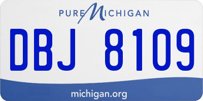 MI license plate DBJ8109