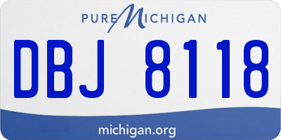 MI license plate DBJ8118