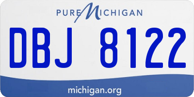 MI license plate DBJ8122