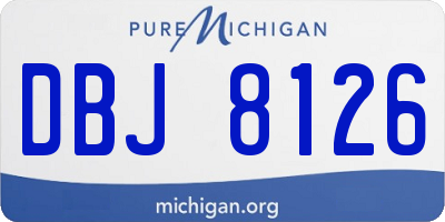 MI license plate DBJ8126
