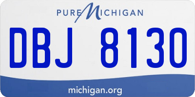MI license plate DBJ8130