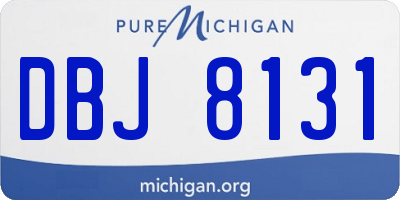 MI license plate DBJ8131