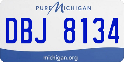 MI license plate DBJ8134