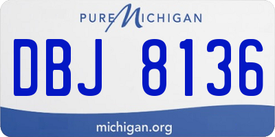 MI license plate DBJ8136