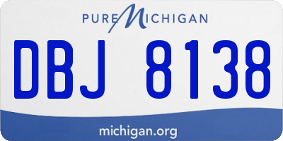 MI license plate DBJ8138