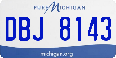 MI license plate DBJ8143