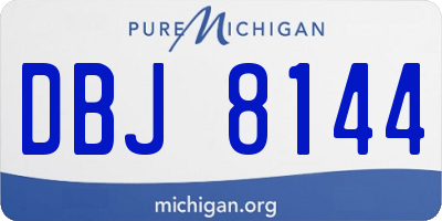 MI license plate DBJ8144