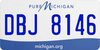 MI license plate DBJ8146