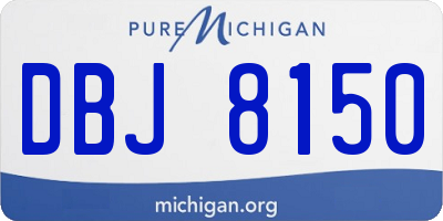 MI license plate DBJ8150
