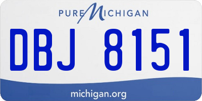 MI license plate DBJ8151