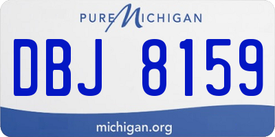 MI license plate DBJ8159